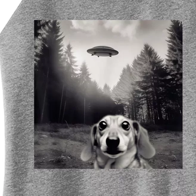 Funny Dachshund Dog Alien Ufo Gift Women’s Perfect Tri Rocker Tank