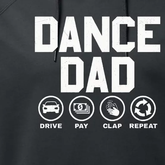 Funny Dance Dad Proud Dancer Dancing Performance Fleece Hoodie