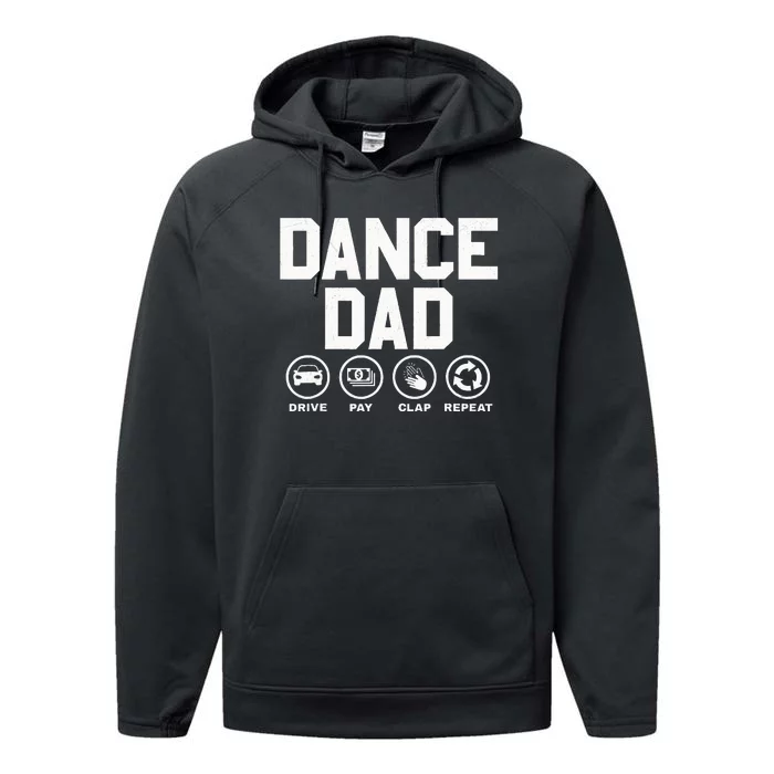 Funny Dance Dad Proud Dancer Dancing Performance Fleece Hoodie