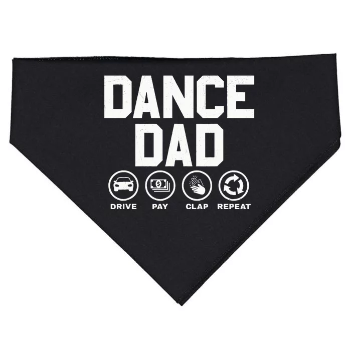 Funny Dance Dad Proud Dancer Dancing USA-Made Doggie Bandana