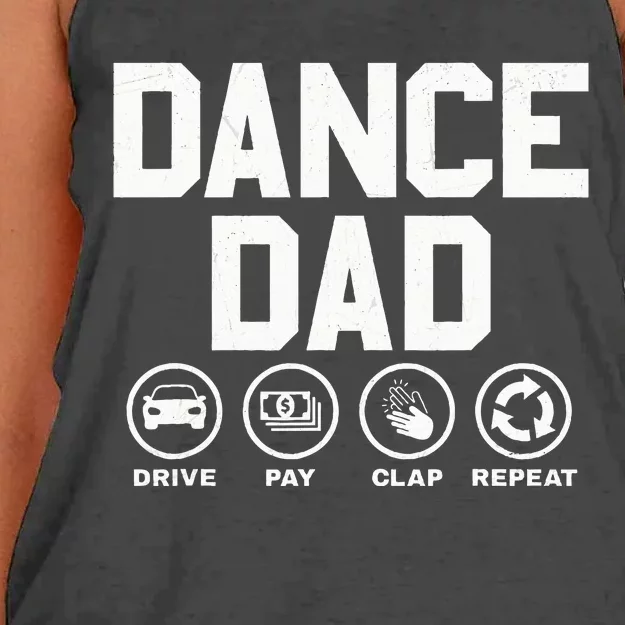 Funny Dance Dad Proud Dancer Dancing Women's Knotted Racerback Tank