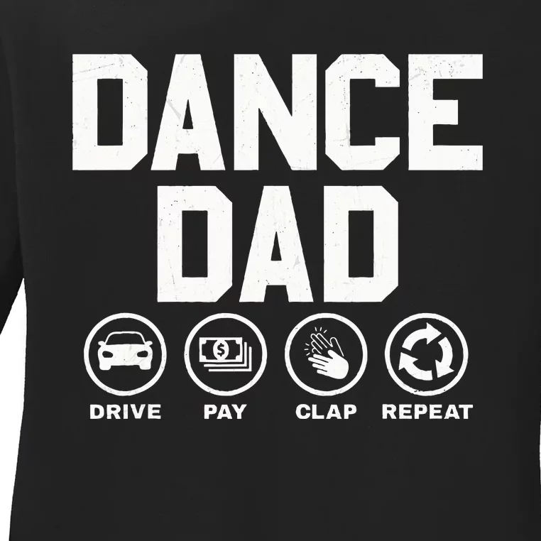 Funny Dance Dad Proud Dancer Dancing Ladies Long Sleeve Shirt