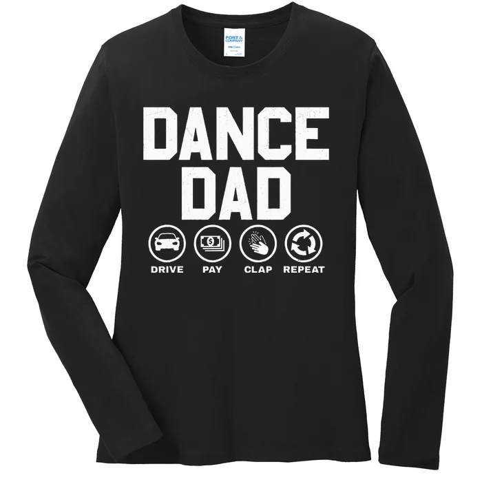 Funny Dance Dad Proud Dancer Dancing Ladies Long Sleeve Shirt