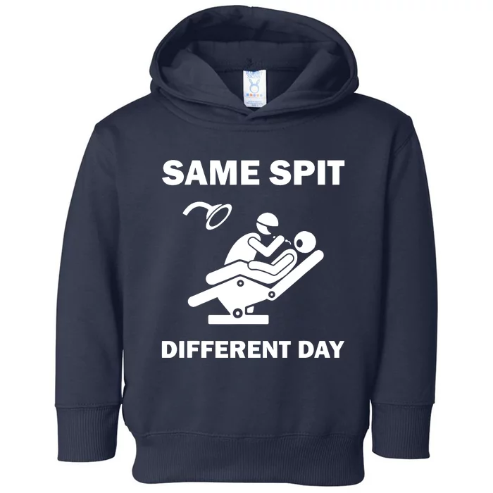 Funny Dentist Dental Hygienist Same Spit Different Day Gag Toddler Hoodie