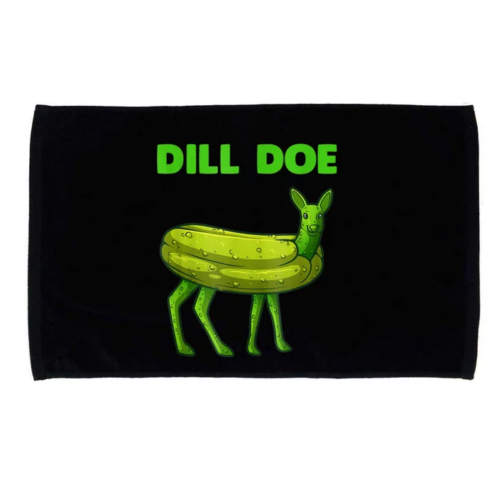 Funny Dill Doe Women Deer Green Dill Pickle Veggie Lover Microfiber Hand Towel