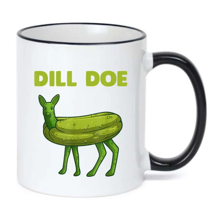 Funny Dill Doe Women Deer Green Dill Pickle Veggie Lover Black Color Changing Mug