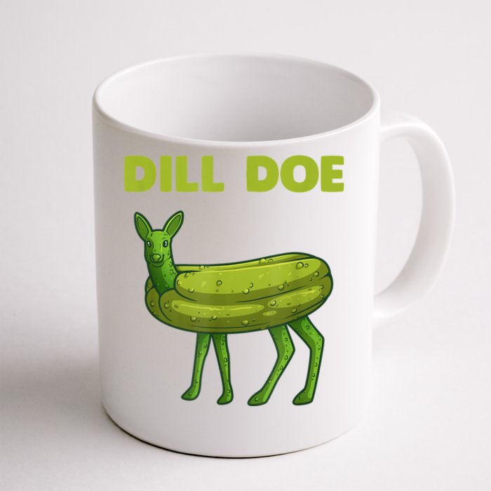 Funny Dill Doe Women Deer Green Dill Pickle Veggie Lover Front & Back Coffee Mug