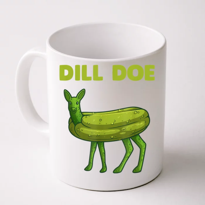 Funny Dill Doe Women Deer Green Dill Pickle Veggie Lover Front & Back Coffee Mug