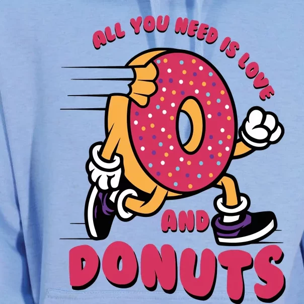 Funny Donut Doughnut Lover All You Need Is Donuts National Donut Day Unisex Surf Hoodie