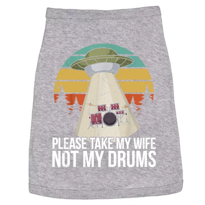 Funny Drummer Drumming Drum Kit Percussion I Wife Ufo Aliens Doggie Tank