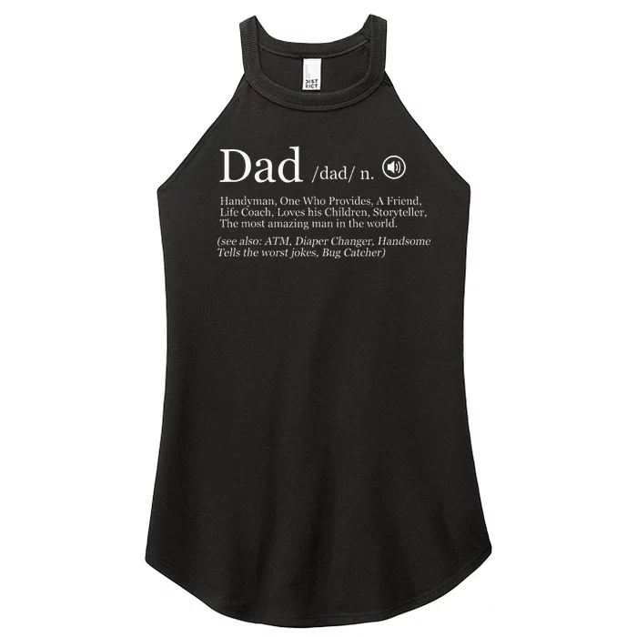 Funny Dad Definition Women’s Perfect Tri Rocker Tank