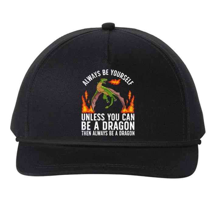 Funny Dragon Design For Fantasy Dragon Lover Snapback Five-Panel Rope Hat