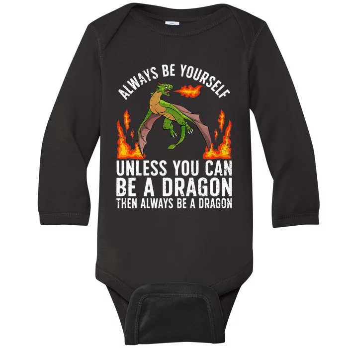 Funny Dragon Design For Fantasy Dragon Lover Baby Long Sleeve Bodysuit