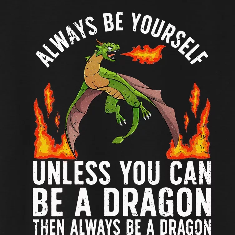 Funny Dragon Design For Fantasy Dragon Lover Women's Crop Top Tee