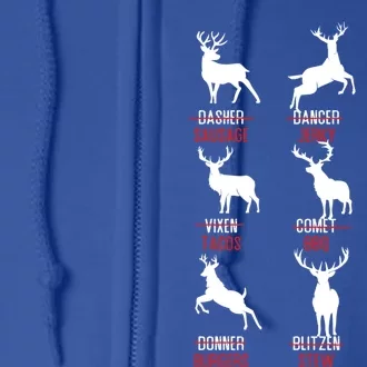 Funny Deer Design Funny Gift Hunters All Of Santa's Reindeer Classic Gift Full Zip Hoodie