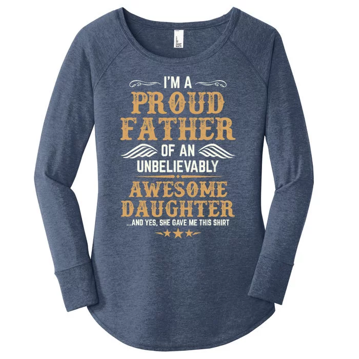 Fathers Day Dad Matching Daughter Fathers Day Women's Perfect Tri Tunic Long Sleeve Shirt