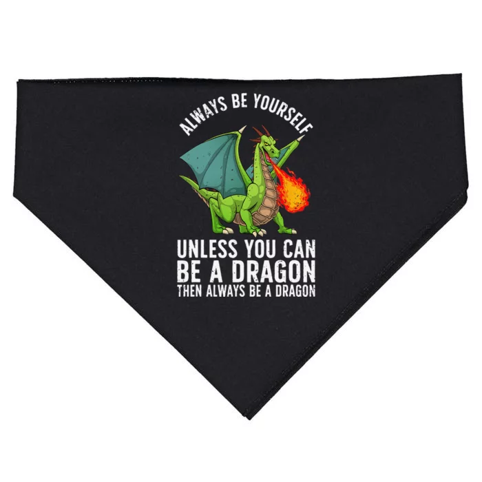 Funny Dragon Design For Fantasy Dragon Lover USA-Made Doggie Bandana