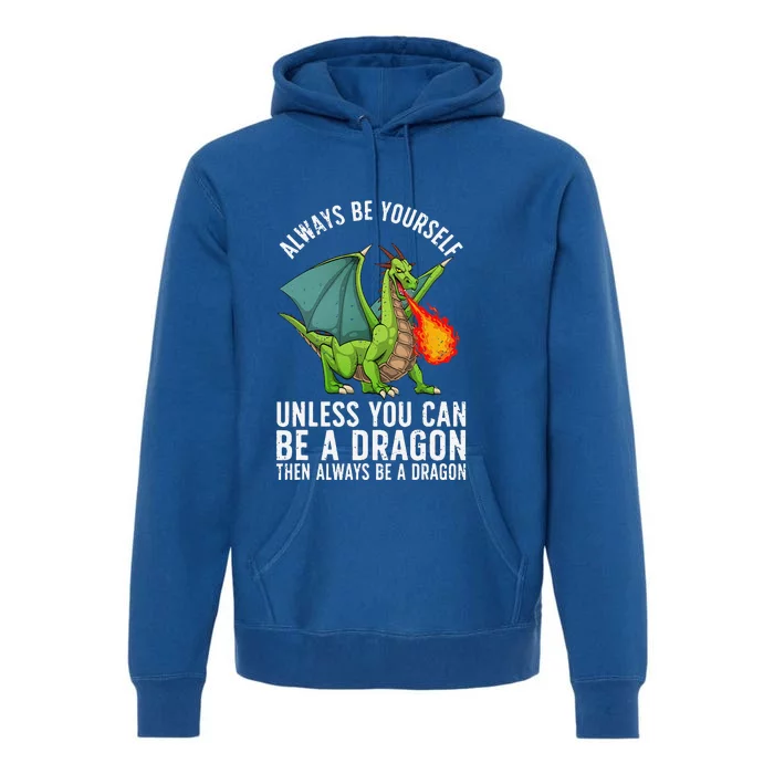 Funny Dragon Design For Fantasy Dragon Lover Premium Hoodie