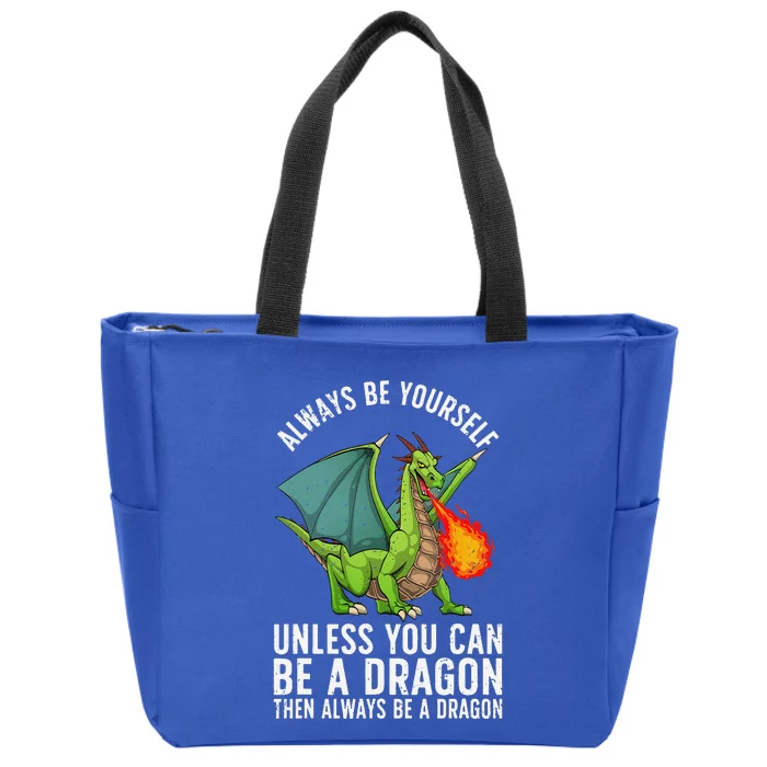 Funny Dragon Design For Fantasy Dragon Lover Zip Tote Bag