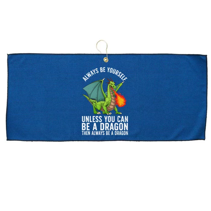 Funny Dragon Design For Fantasy Dragon Lover Large Microfiber Waffle Golf Towel