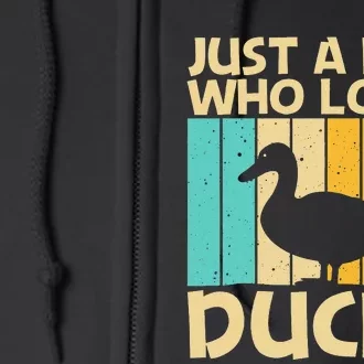 Funny Duck Design For Duck Farmer Hunting Lovers Full Zip Hoodie