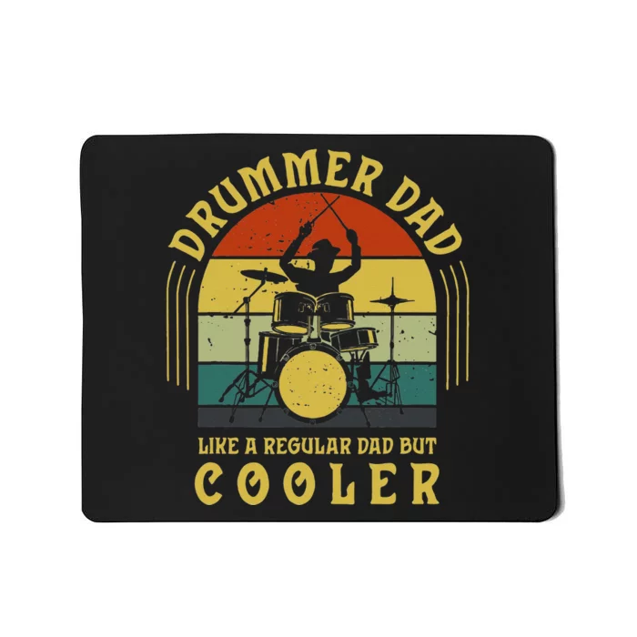 Funny Drummer Dad Art For Men Drumming Daddy Drum Players Mousepad