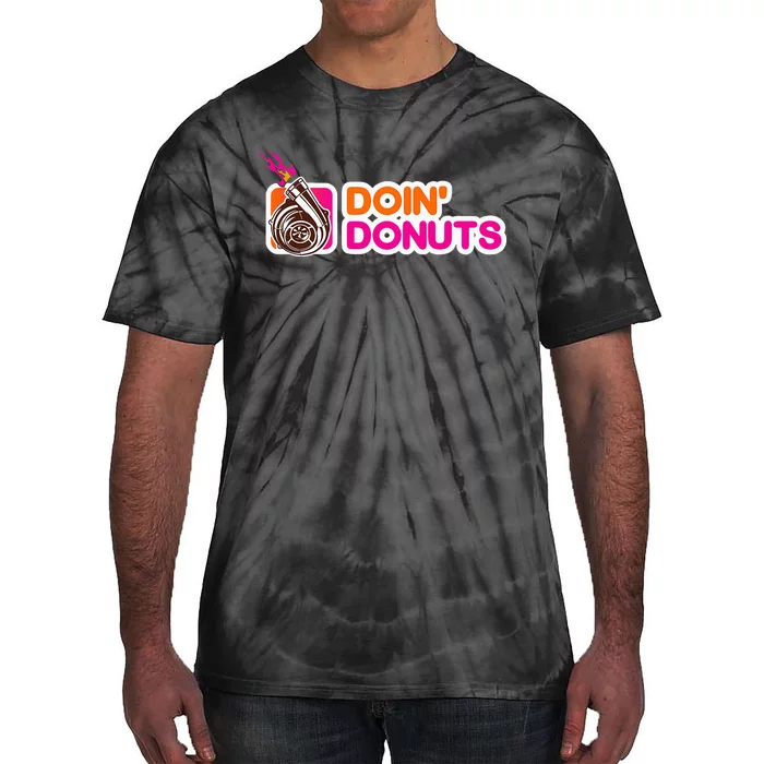 Funny Doin Donuts Racing & Drift Car Enthusiast Turbo Motor Tie-Dye T-Shirt