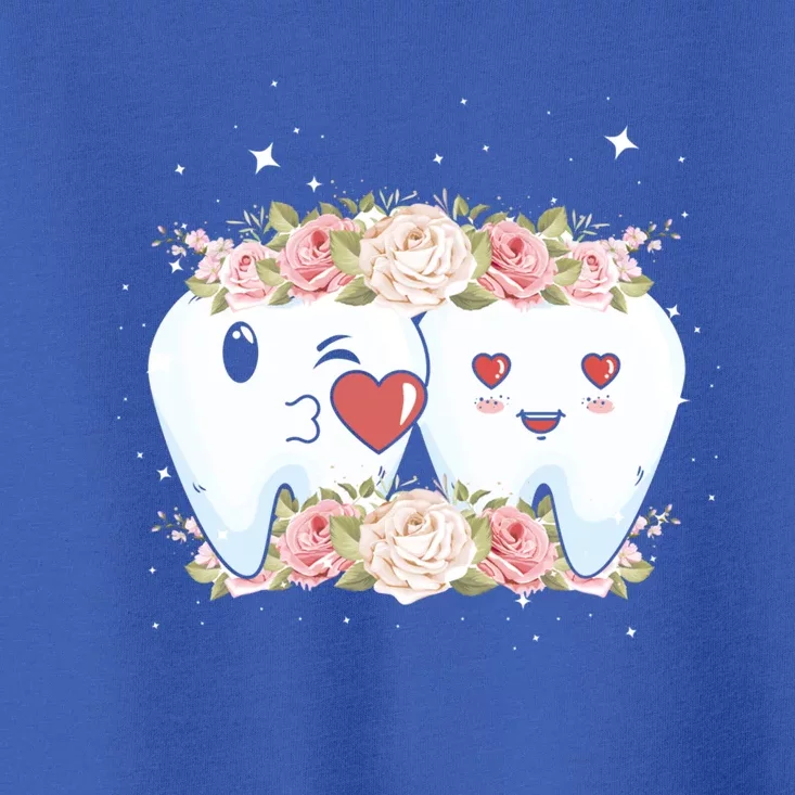 Floral Dentist Dental Hygienist Valentine's Day Gift Toddler T-Shirt