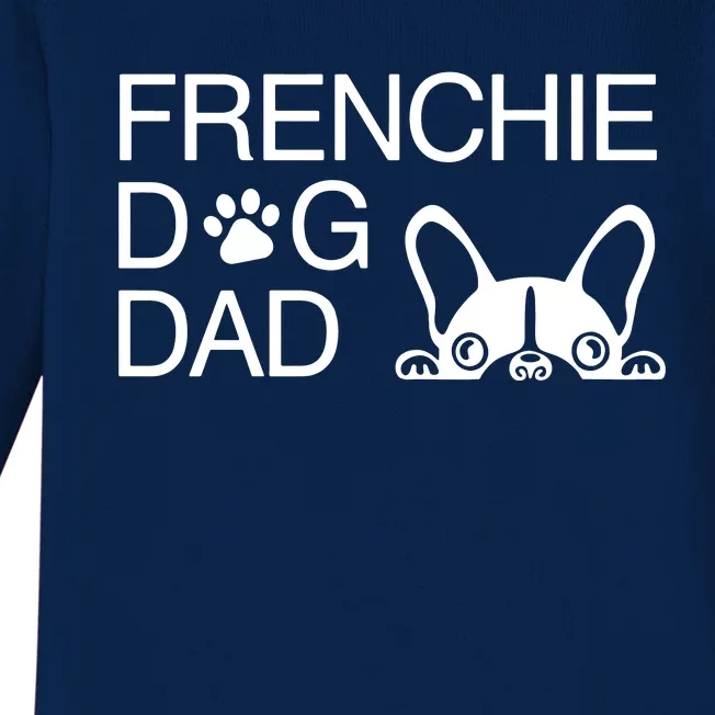 Frenchie Dog Dad Baby Long Sleeve Bodysuit