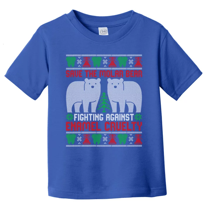 Funny Dental Dentist Save The Molar Bear Ugly Christmas Meaningful Gift Toddler T-Shirt