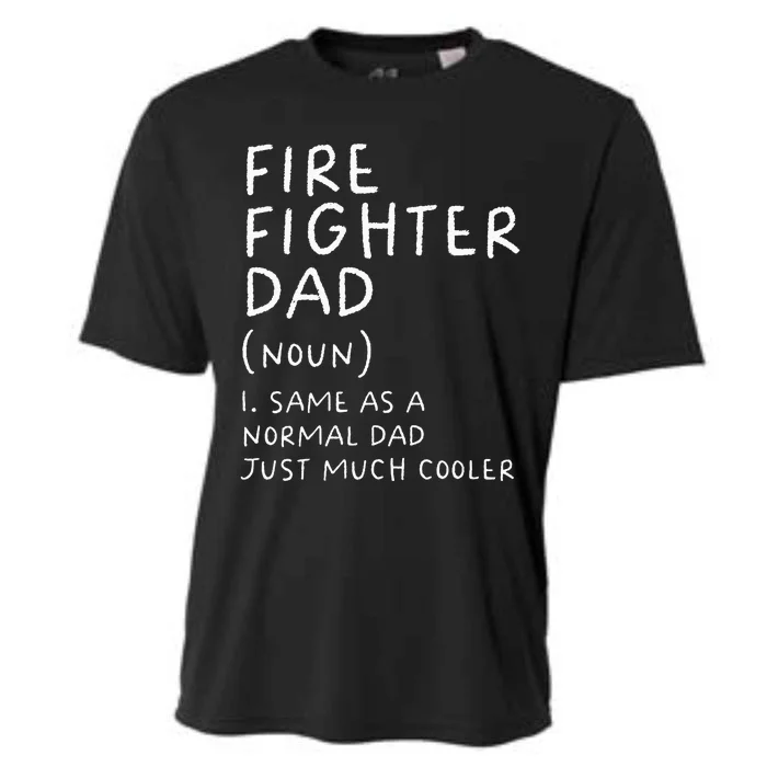 Firefighter Dad Definition Funny Cooling Performance Crew T-Shirt