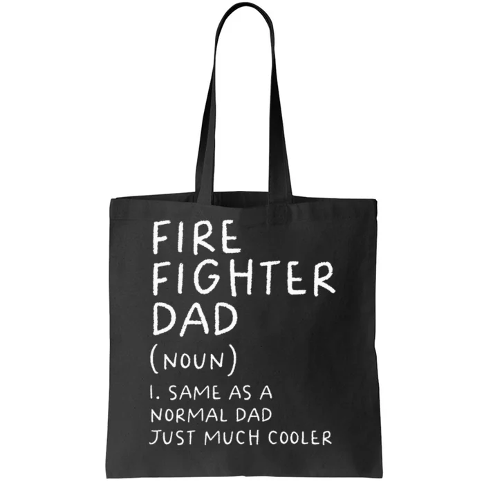 Firefighter Dad Definition Funny Tote Bag