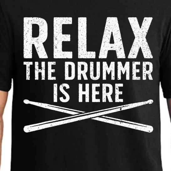 Funny Drummer Design For Men Women Drum Player Music Lover Pajama Set