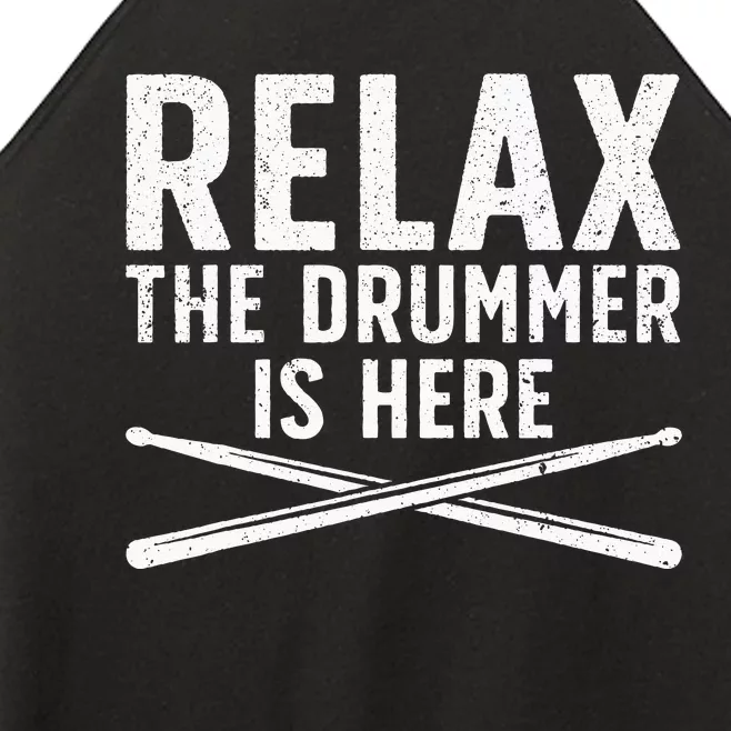 Funny Drummer Design For Men Women Drum Player Music Lover Women’s Perfect Tri Rocker Tank