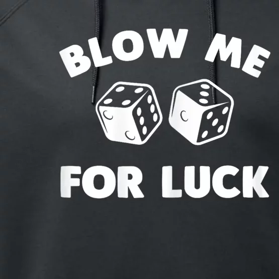 Funny Dice Design For Women Gambling Dice Casino Lovers Performance Fleece Hoodie