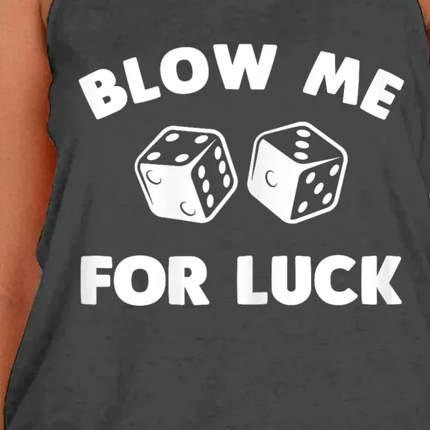 Funny Dice Design For Women Gambling Dice Casino Lovers Women's Knotted Racerback Tank