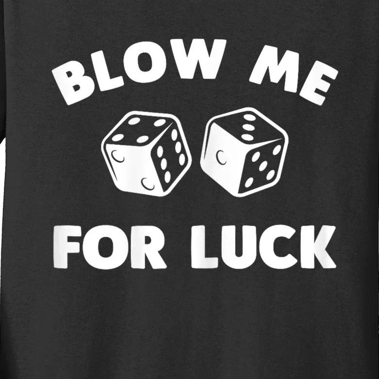 Funny Dice Design For Women Gambling Dice Casino Lovers Kids Long Sleeve Shirt