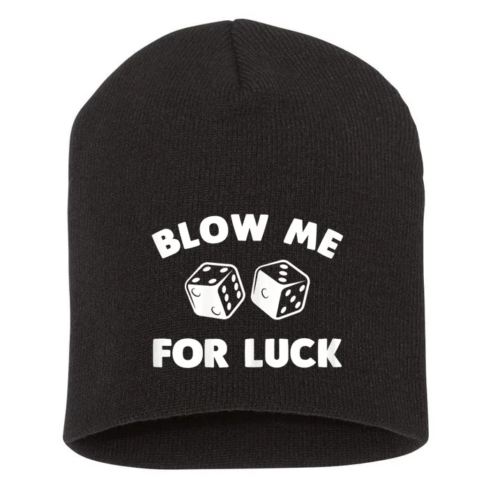 Funny Dice Design For Women Gambling Dice Casino Lovers Short Acrylic Beanie