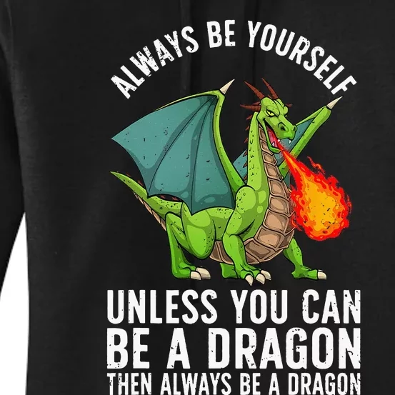 Funny Dragon Design Fantasy Dragon Lover Women's Pullover Hoodie