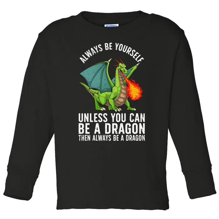 Funny Dragon Design Fantasy Dragon Lover Toddler Long Sleeve Shirt