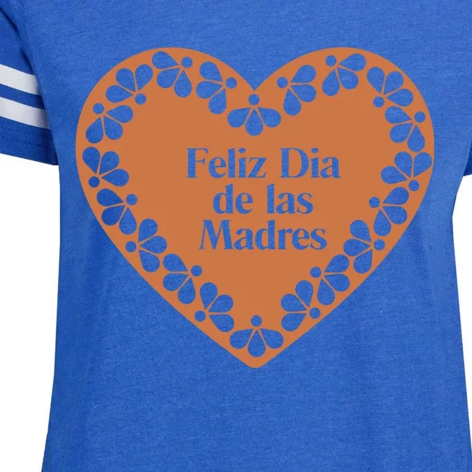 Feliz Dia De Las Madres Heart Mexican Mom Enza Ladies Jersey Football T-Shirt