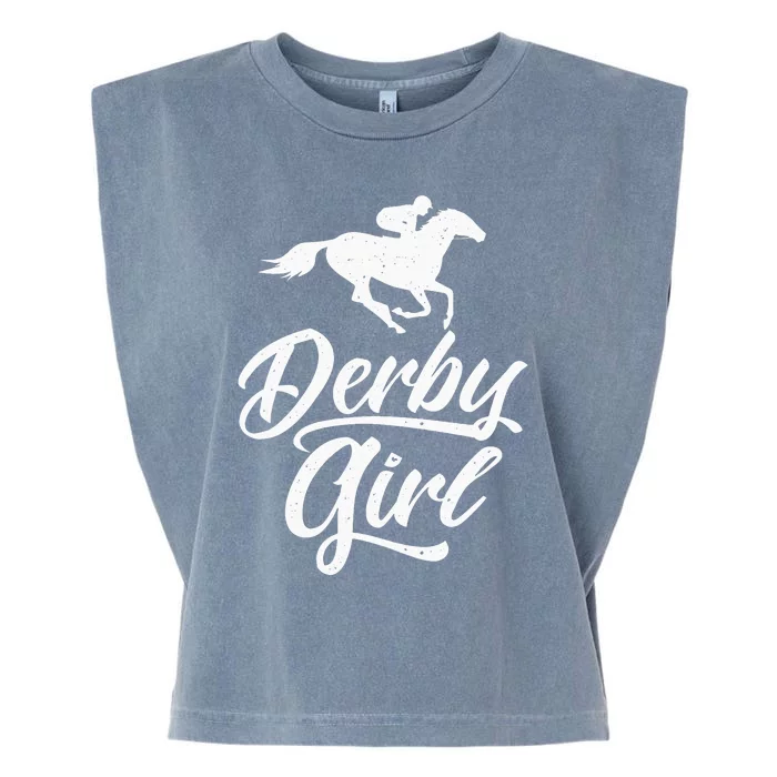 funny Derby Day Kentucky horse racing Garment-Dyed Women's Muscle Tee