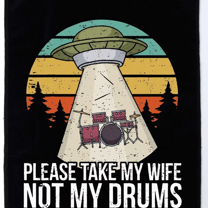 Funny Drummer Drumming Drum Kit Percussion I Wife Ufo Aliens Platinum Collection Golf Towel