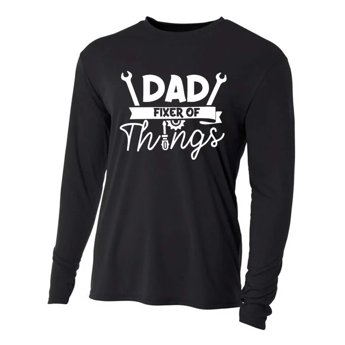 Fathers Day Dad Fixer Of Things Cooling Performance Long Sleeve Crew