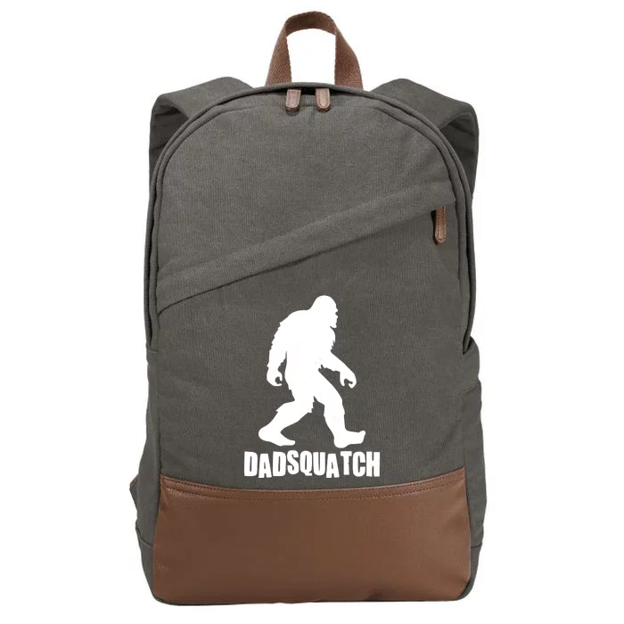 Funny Dadsquatch Dad Sasquatch Bigfoot Cotton Canvas Backpack