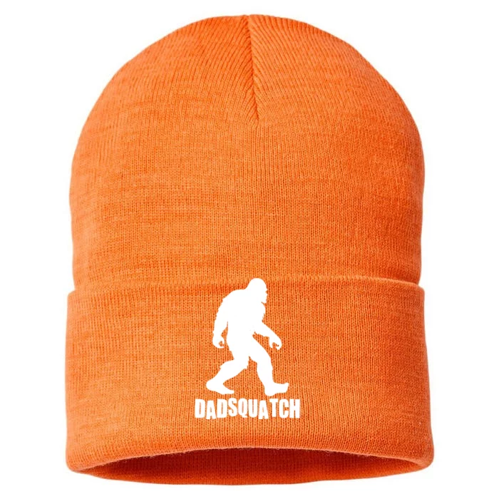 Funny Dadsquatch Dad Sasquatch Bigfoot Sustainable Knit Beanie