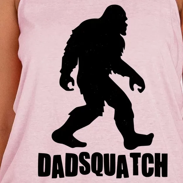 Funny Dadsquatch Dad Sasquatch Bigfoot Women's Knotted Racerback Tank