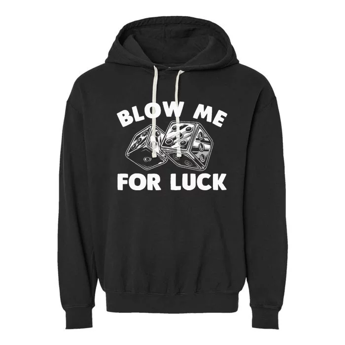 Funny Dice Design Gambling Dice Casino Lovers Garment-Dyed Fleece Hoodie