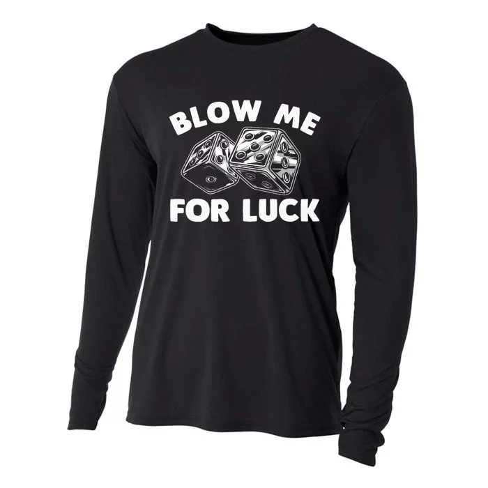 Funny Dice Design Gambling Dice Casino Lovers Cooling Performance Long Sleeve Crew