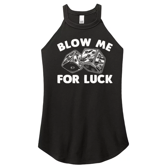 Funny Dice Design Gambling Dice Casino Lovers Women’s Perfect Tri Rocker Tank